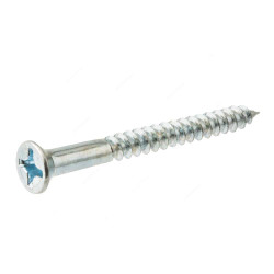 Tuf-Fix Zinc Plated Wood Screws, WSZPP8X114, Carbon Steel, Fine, Phillips, 8MM x 1-1/4 Inch