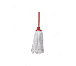 Britemax Round Mop W/ Stick, WM-312, Cotton, 300g, Red