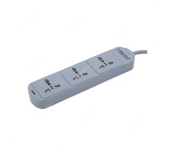 Electron Extension Socket, EL3024, 2 Mtrs, 4 Way, Grey