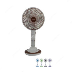 Olsenmark Rechargeable Fan W/ LED Light, OMF1735, 3 Blade, 6 Inch, White