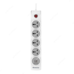 Huntkey Extension Socket, SZN507, 4 Way, 3 Mtrs, White