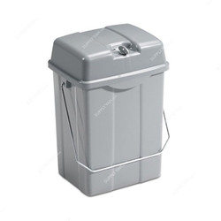 Intercare Container, Plastic, 12 Ltrs, Grey