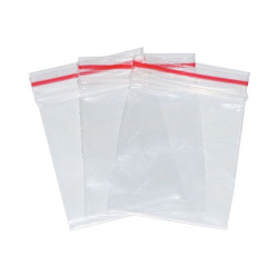 Reclosable Poly Bag With Zipper, Plastic, 18 x 21CM, 50 Pcs/Pack
