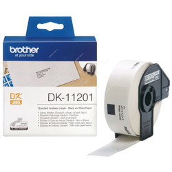 Brother Label Roll, DK11201, 29 x 90MM, Black On White