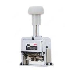 Deli Automatic Numbering Stamp, E7510, Stainless Steel, 10 Digit