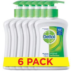 Dettol Original Anti-Bacterial Hand Wash, 200ML, 6 Pcs/Pack