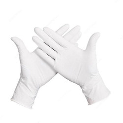 Disposable Gloves, Latex, M, White, 50 Pcs/Pack