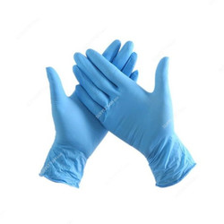 Decdeal Latex Free Disposable Gloves, Nitrile, M, Sky Blue, 100 Pcs/Pack