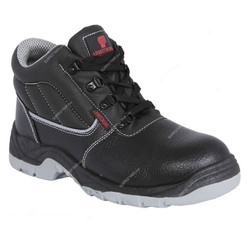 Armstrong High Ankle Safety Shoes, GMT, S3, Leather, Size46, Black