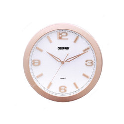 Geepas Wall Clock, GWC4806, Analog, Rose Gold