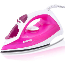 Geepas Steam Iron, GSI7808, 1300W, Pink/White