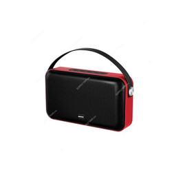 Geepas Rechargeable Bluetooth Speaker, GMS11142UK, 10W, 3000mAh, Red/Black