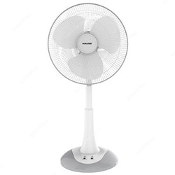 Sonashi Rechargeable Pedestal Fan, SRF-116-VDE, 16 Inch, 30W, White