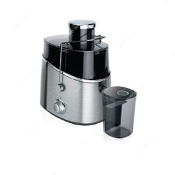 Geepas Juice Extractor With Safety Lock, GJE6106, 600W, 600ML, Silver/Black