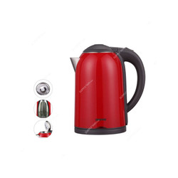 Geepas Double Layer Electric Kettle, GK38013, 1800W, 1.7 Ltrs, Red/Black