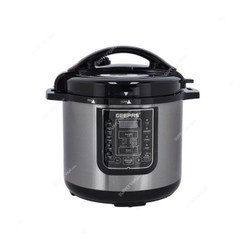 Geepas Digital Electric Pressure Cooker, GMC35029, 1200W, 8 Ltrs, Black/Silver