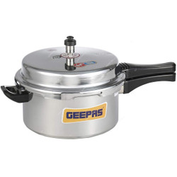 Geepas Pressure Cooker, GPC326, Aluminium, 5 Ltrs