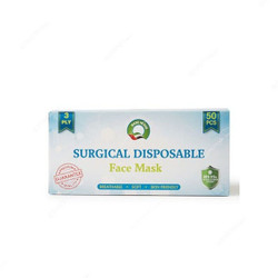 Snh Surgical Disposable Face Mask, FM50P, 3 Layer, Blue, 50 Pcs/Pack