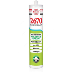 Asmaco Weather Proofing Silicone Sealant, 2670, 280ML, Clear, 24 Pcs/Carton