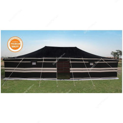 Arabic Deluxe Tent, AMT-128, Iron Stick, 5 x 10 Mtrs, Black/White