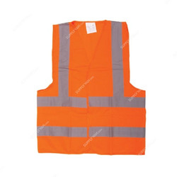 Uken Reflective Safety Jacket, UJ2703XL, Mesh/Net, XL, Orange