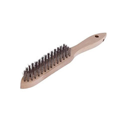 Lessmann Hand Wire Brush, 3 Rows, Steel, Beige