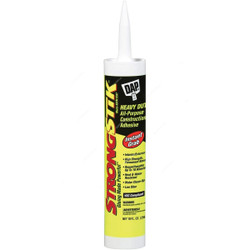 Dap StrongStil All-Purpose Construction Adhesive, 1312, Off White, 10 Oz, 12 Pcs/Pack