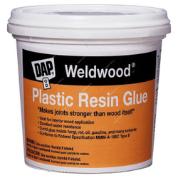 Dap Weldwood Plastic Resin Glue, 00203, Tan, 1 lb., 6 Pcs/Pack