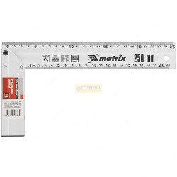 Sparta Square Ruler, 324719, Aluminium, 250MM