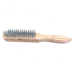 Sparta 3-Row Metal Brush With Wooden Handle, 748205, 14 x 120MM