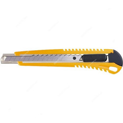 Sparta Retractable Blade Knife, 78973, Stainless Steel, 9MM, Black/Yellow