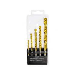 Mtx HSS Metal Drill Bit Set, 723839, Steel, 3-8MM, 5 Pcs/Set