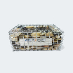 Admax Decorative Mini Gabion Basket With Shiny Pebble, 150MM Length x 125MM Width