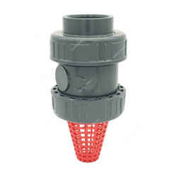 Effast Metric Solvent Welded Foot Valve With Strainer, CDRHVDZ0250, HV Series, PVC-U, 25MM