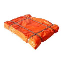 Protact Fire Retardant Waterproof Tarpaulin Sheet, PVC, 20 Feet Length x 20 Feet Width, 300GSM Thk, Orange