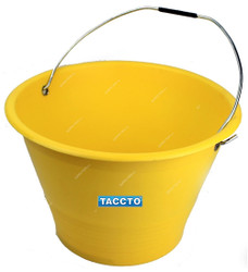 Taccto Heavy Duty Bucket, PVC, Yellow