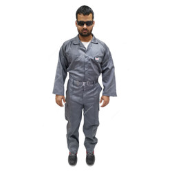 Taha Work Coverall, Twill Cotton, Size L, 185 GSM, Grey