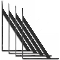 Robustline Wall Mounted Shelf Supporter Corner Bracket With Mounting Screw, Steel, 90 Degree, 9 x 12 Inch, 4 Pcs/Set