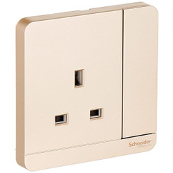 Schneider Electric Switched Socket, E8315-WG-G12, AvatarOn, 1 Gang, 3P, 13A, 250VAC, Wine Gold