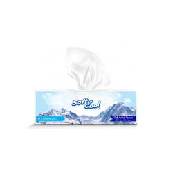 Soft n Cool Facial Tissue, SNCT150, 2 Ply, White, 750 Sheets/Pack