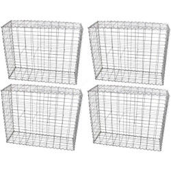 Admax Gabion Basket With Outdoor Stone, ADG108030410, Galvanized Steel, 100CM Length x 80CM Height, 4MM Wire Dia