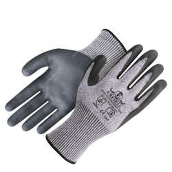 Empiral Cut-Resistant Gloves, Gorilla Cut 5 Nitrile, Microfoam, L, Grey/Black