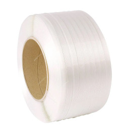 Composite Strap, Polypropylene/Polyester Fibre, 13MM Width x 1100 Mtrs Length, White