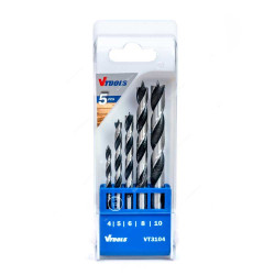 Vtools Wood Drill Bit Set, VT3104, 5 Pcs/Set