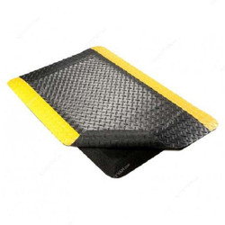 Warrior ESD Anti-Fatigue Mat, PVC, 23MM Thk, 60CM Width x 90CM Length, Black/Yellow