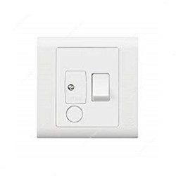 Mk Switched Fused Connection Unit, MV1040WHI, Essential, Polycarbonate, 1 Gang, 13A, White