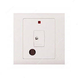 Mk Unswitched Fused Connection Unit With Neon and Flex Outlet, MV1030WHI, Essential, Polycarbonate, 13A, White