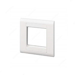 Mk Module Euro Front Plate, MV182WHI, Essential, Polycarbonate, 2 Gang, 50 x 50MM, White