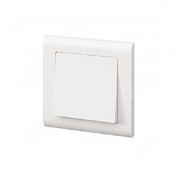 Mk Wide Rocker Intermediate Switch, MV4785WHI, Essential, Polycarbonate, 1 Gang, 10A, White