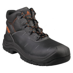 Delta Plus Non-Metallic Safety Boots, KRYPTONEH, Split Leather, Size43, Composite Toe, Black